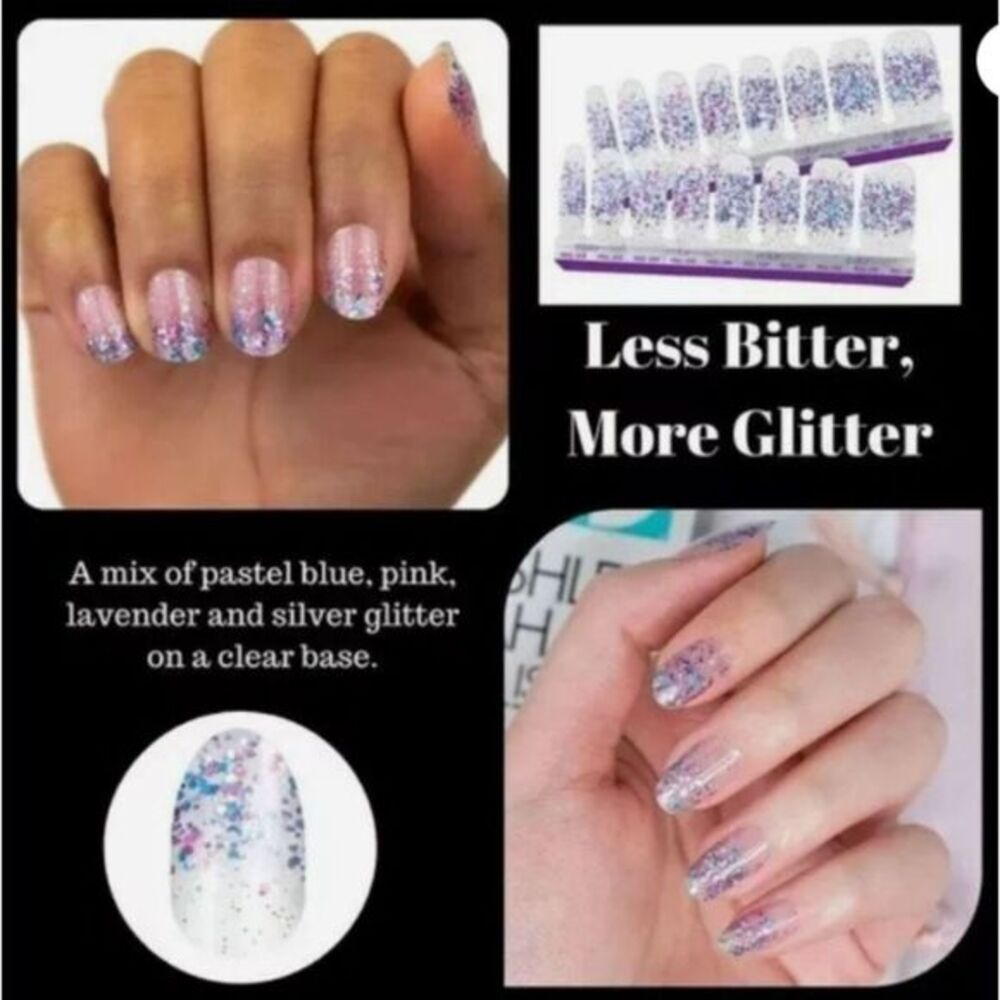 Color Street | Less Bitter More Glitter |‎ Nail Polish Strips | NWT | SKU44v